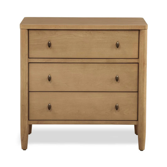 Finn & Louise - Chatham - 3 Drawer Nightstand with Power Strip, USB-A and USB-C Port - Warm Maple Finish - FL-B91133-MAPLE view 2