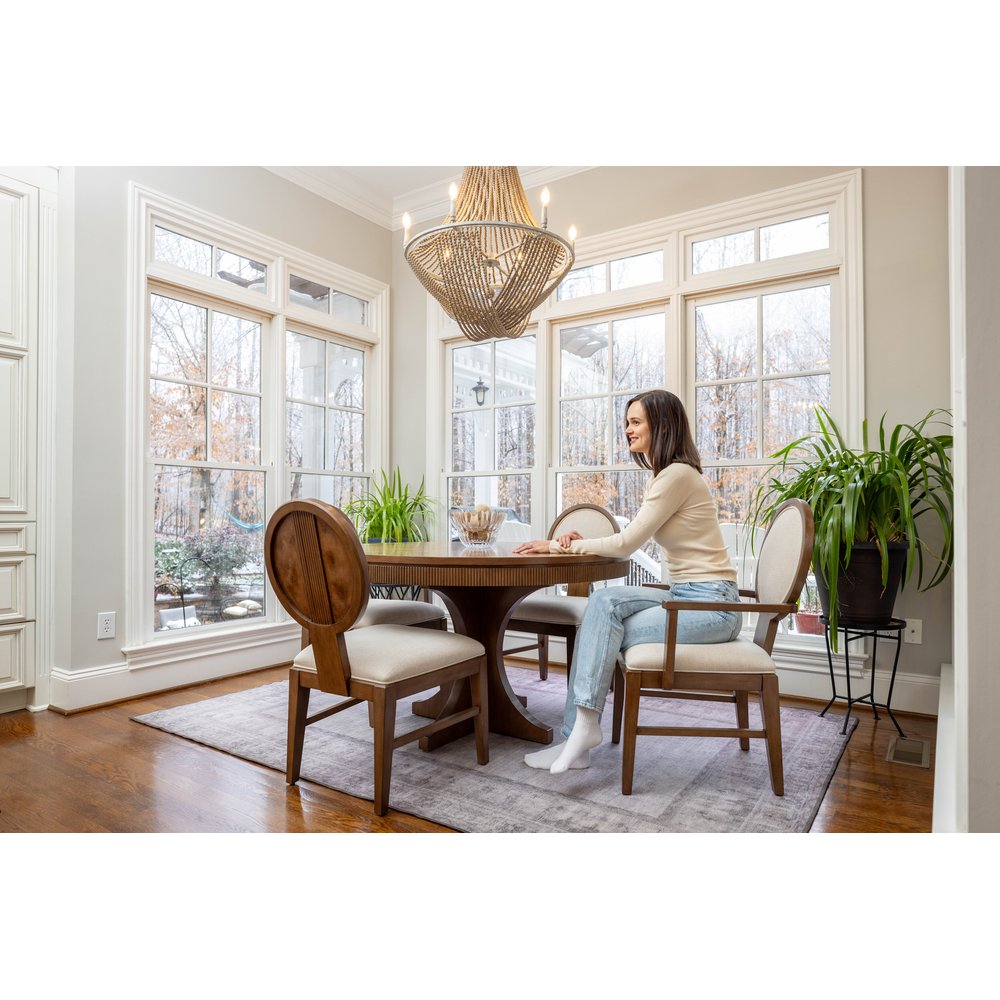 Finn & Louise - Manhattan Valley - 50" Round Dining Table - Vintage Chestnut Finish - FL-D97585-VINTAGECHESTNUT view 6
