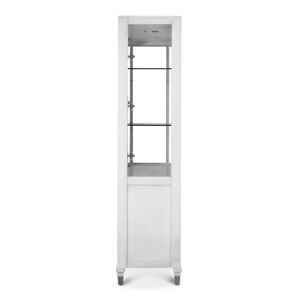 Finn & Louise - Point Breeze - Curio with Metal and Touch Lighting - Fresh White with Soft Grey Glaze Finish - FL-D65016-FRESHWHITE view 4