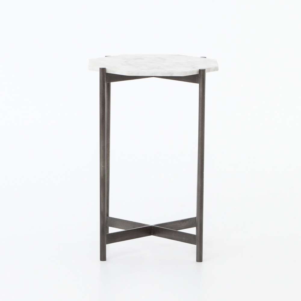 Four Hands - Adair Side Table - Hammered Grey W/Clear - 106595-007 veiw 5