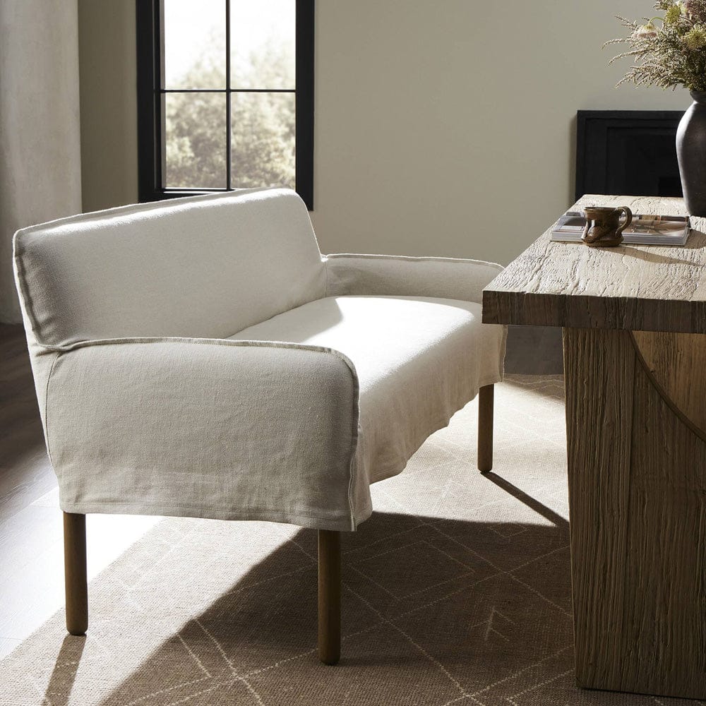 Four Hands - Addington Slipcover Bench - Brussels Natural - 239075-001 view 12