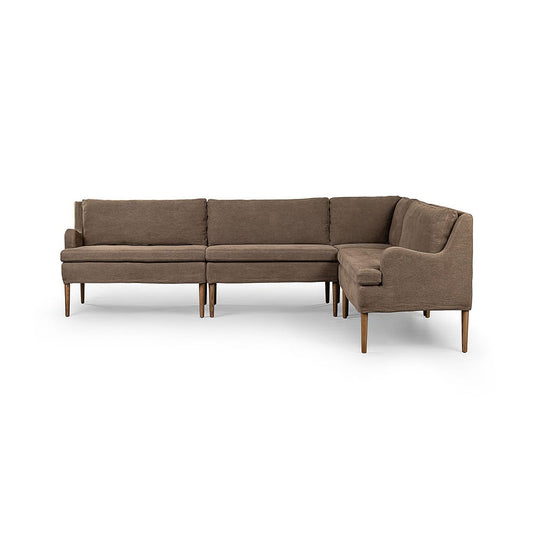 Four Hands - Amber Lewis x Four Hands - Aurelia Dining Banquette L-Shape - Broadway Coffee - 247591-001_CLOSEOUT view 2