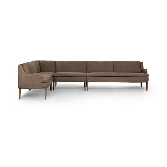 Four Hands - Amber Lewis x Four Hands - Aurelia Dining Banquette L-Shape - Broadway Coffee - 247593-001_CLOSEOUT view 2