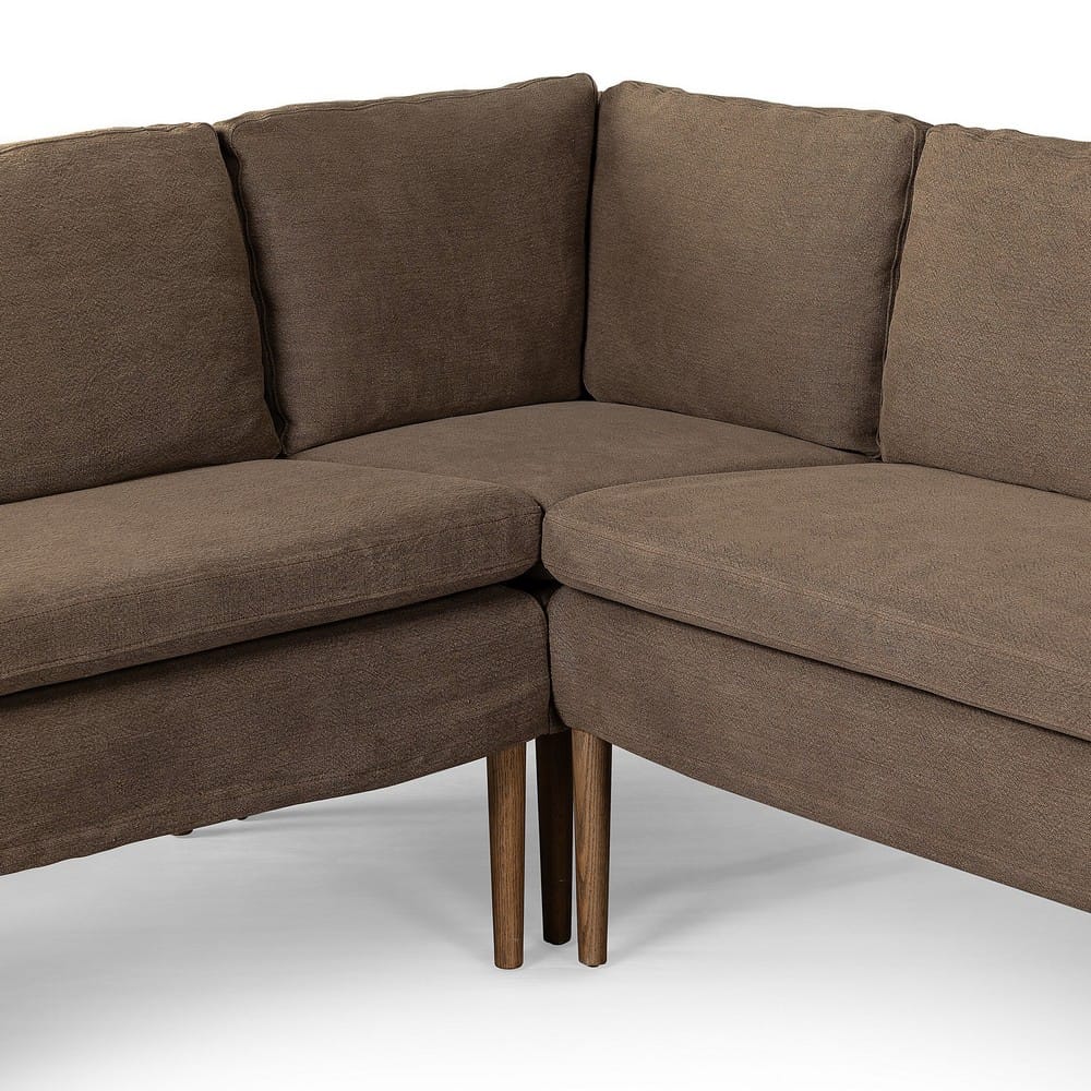 Four Hands - Amber Lewis x Four Hands - Aurelia Dining Banquette L-Shape - Broadway Coffee - 247593-001_CLOSEOUT view 4