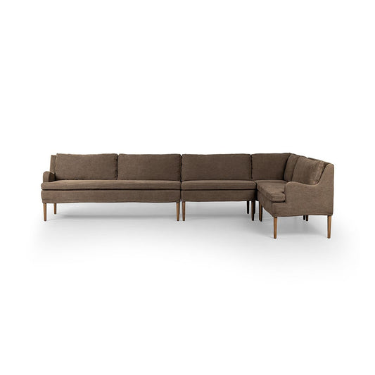 Four Hands - Amber Lewis x Four Hands - Aurelia Dining Banquette L-Shape - Broadway Coffee - 247598-001_CLOSEOUT view 2