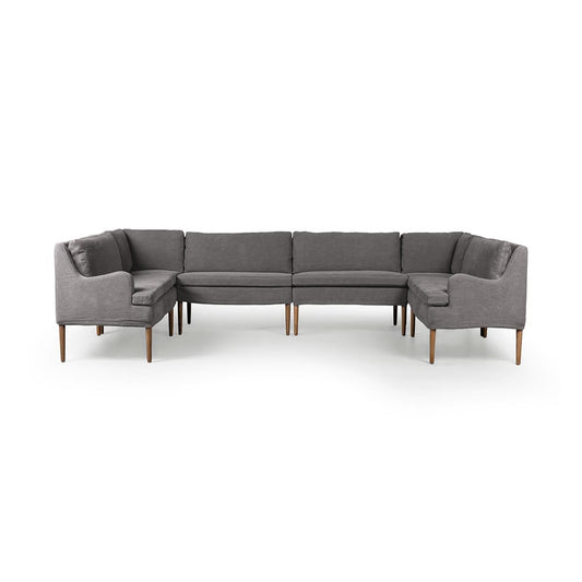 Four Hands - Amber Lewis x Four Hands - Aurelia Dining Banquette U Shape - Broadway Denim - 247596-003_CLOSEOUT view 2