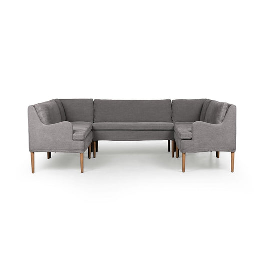 Four Hands - Amber Lewis x Four Hands - Aurelia Dining Banquette U Shape - Broadway Denim - 247597-003_CLOSEOUT view 2