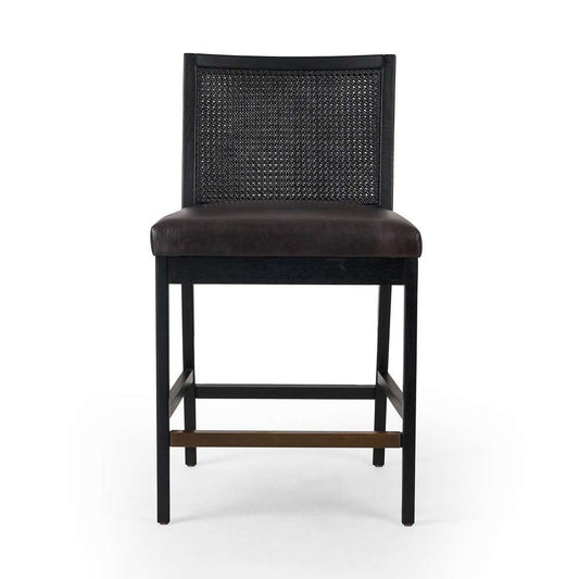 Four Hands - Antonia Cane Armless Counter Stool - Sonoma Black - 229202-014 veiw 2