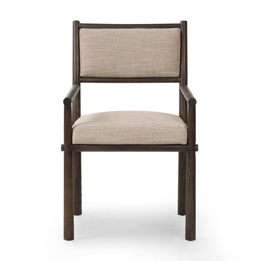 Four Hands - Ashford - Akiro Dining Armchair - Laken Stone - 245341-002_CLOSEOUT view 2