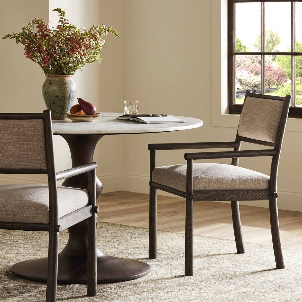 Four Hands - Ashford - Akiro Dining Armchair - Laken Stone - 245341-002_CLOSEOUT view 12