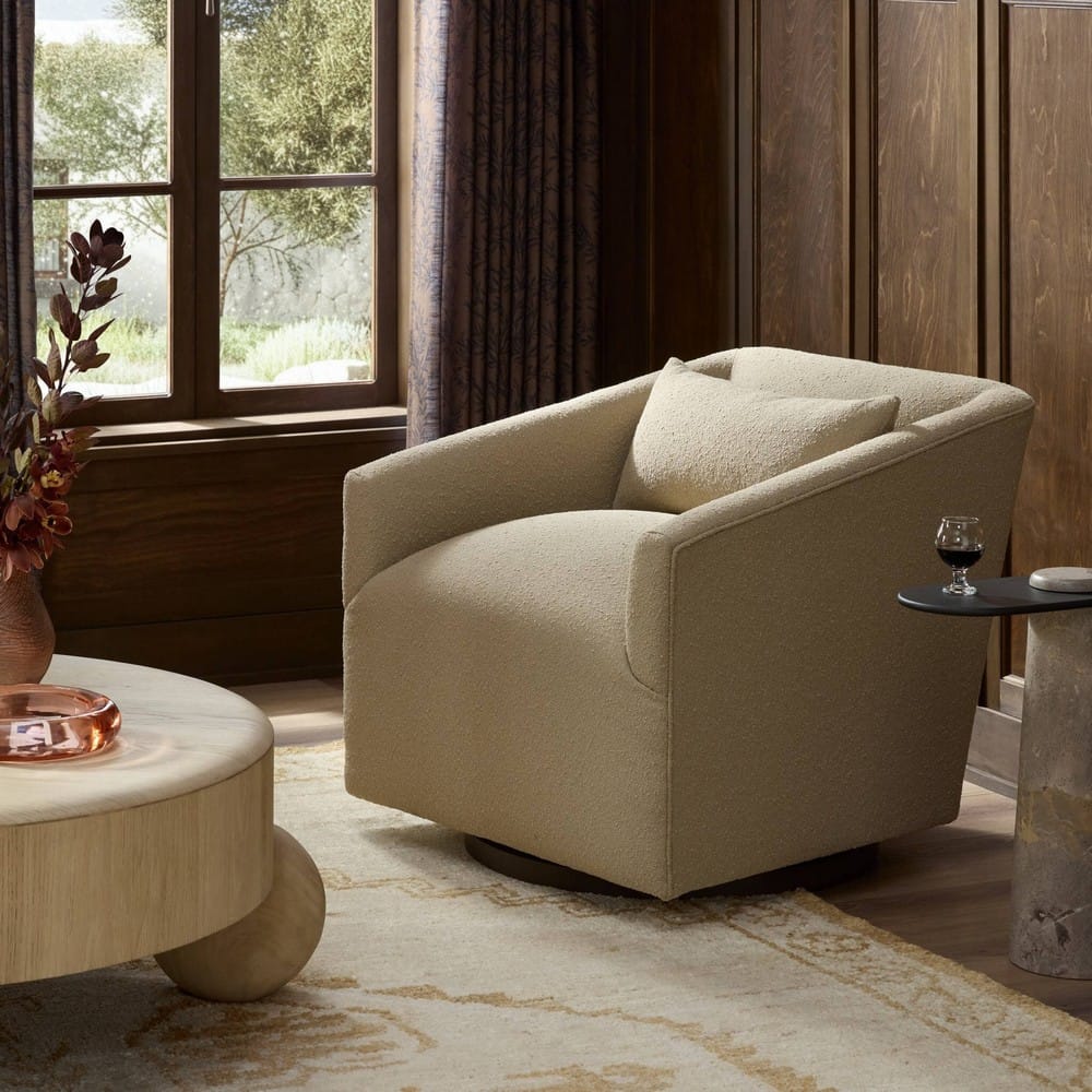 Four Hands - Atelier - York Swivel Chair - Barlow Camel - 105964-014_CLOSEOUT view 10