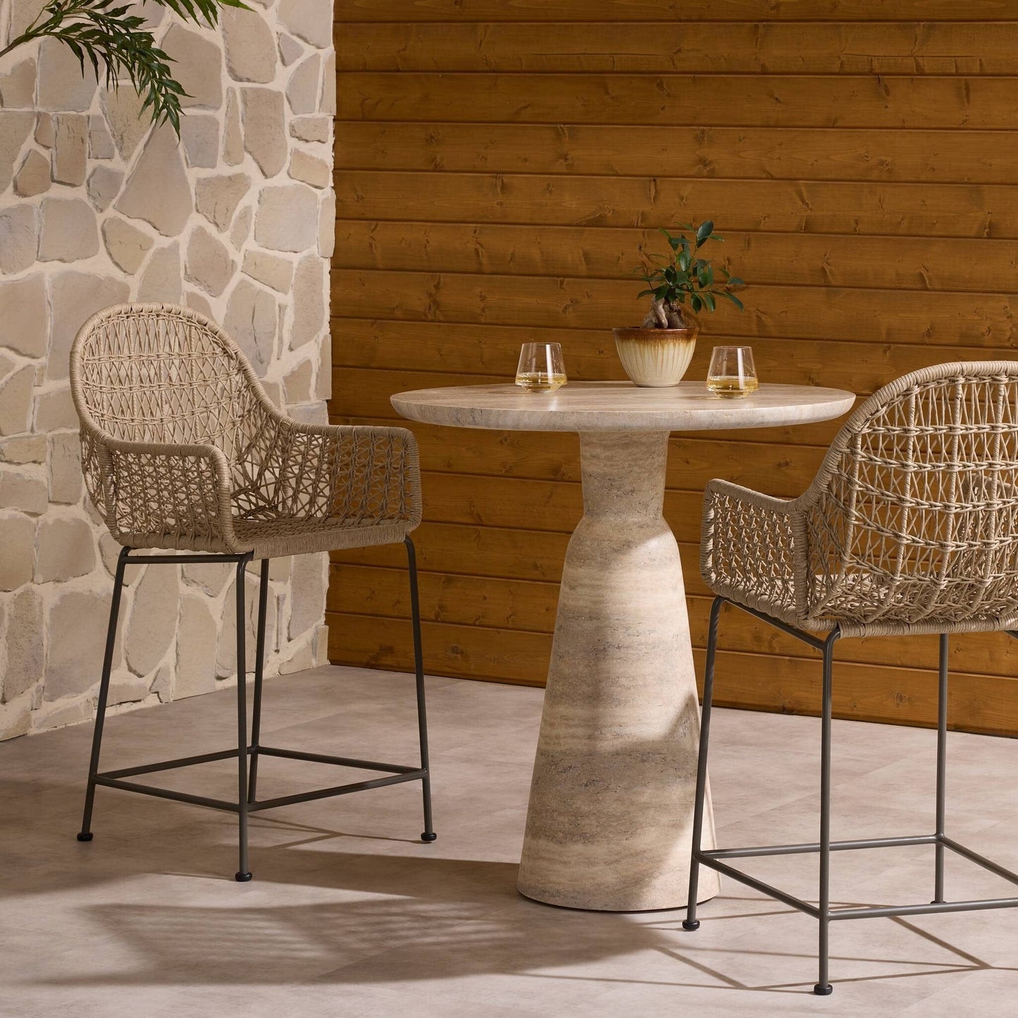 Four Hands - Bandera Outdoor Woven Counter Stool - Wht - JLAN-125B view 13