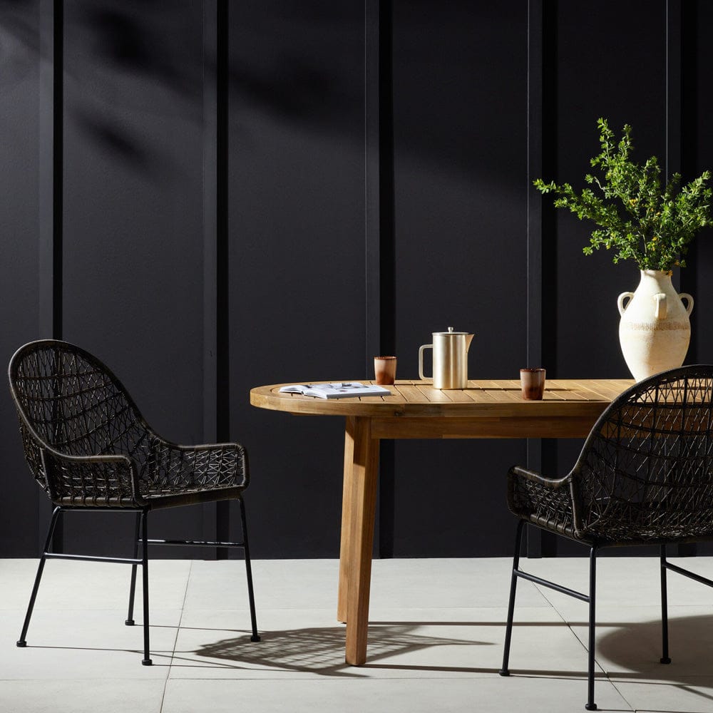 Four Hands - Bandera Outdoor Woven Dining Chair - Smoke Black - 106894-006 view 11