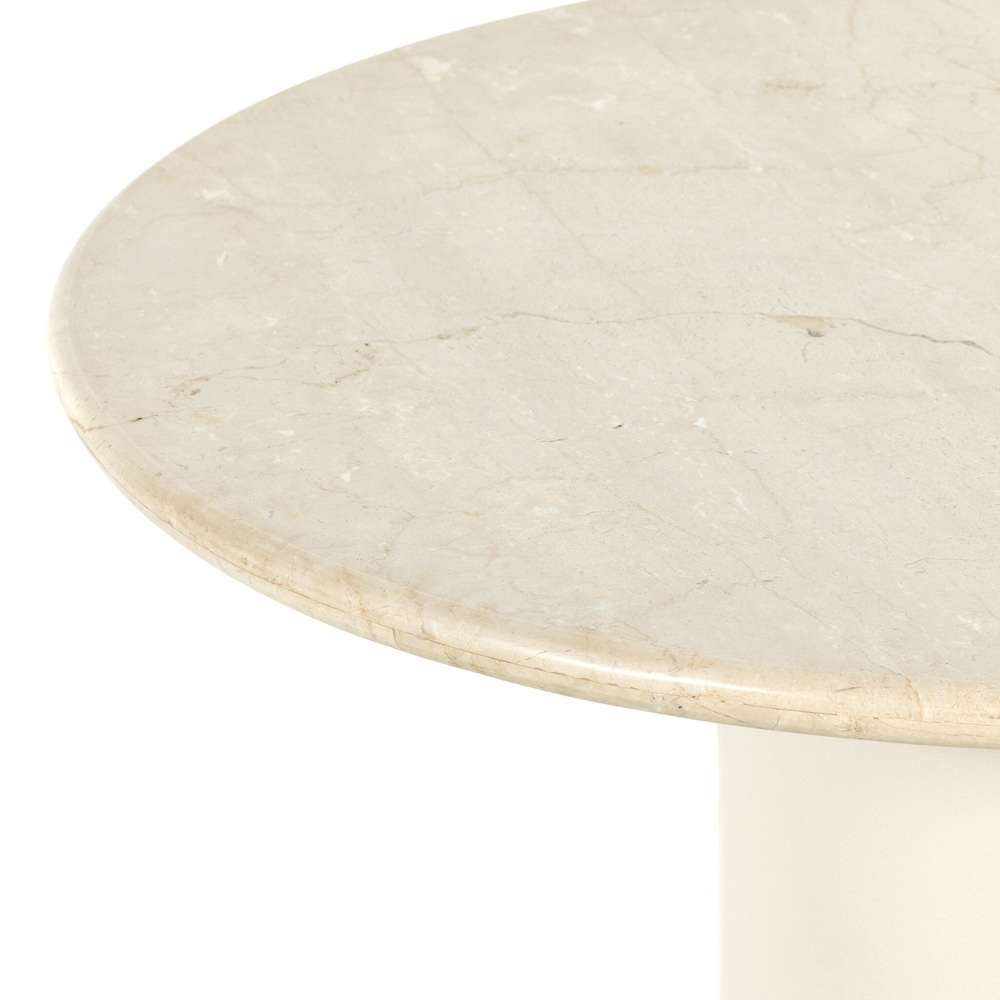 Four Hands - Belle Round Dining Table - Cream Marble - 224424-001 veiw 9