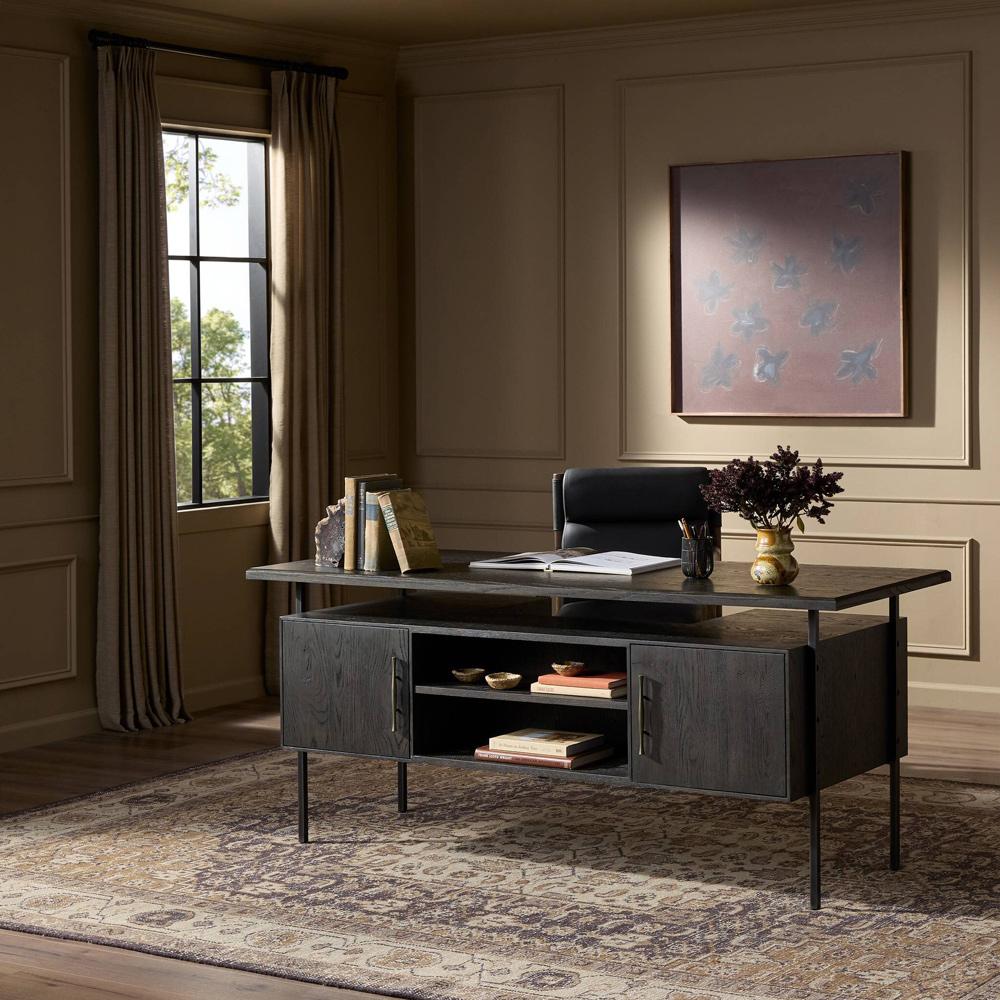 Four Hands - Bina - Lauren Desk - Charcoal Oak Resawn Veneer - 104607-003 veiw 13