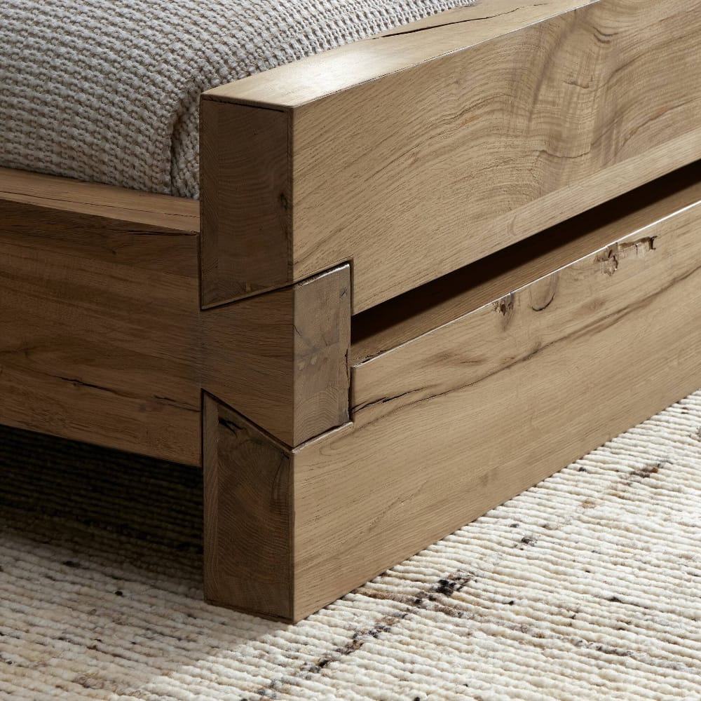 Four Hands - Bina - Lia Bed - Natural Reclaimed French Oak - Queen - 242174-001 veiw 12