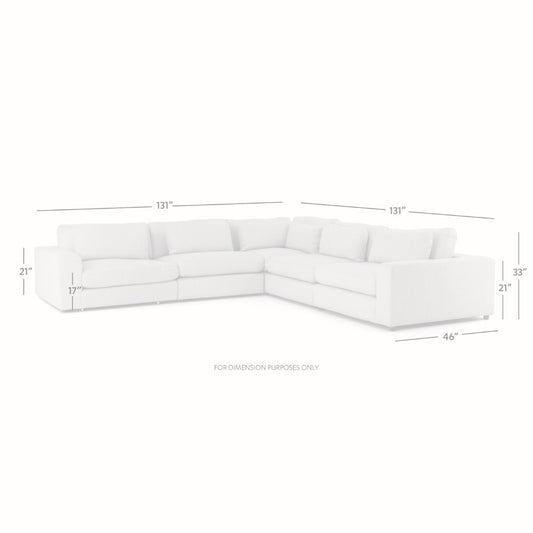 Four Hands - Bloor 5 Piece Sectional -Essence Natural - UATR-066-377-S10 veiw 2