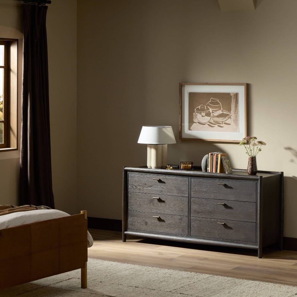 Four Hands - Bolton - Glenview 6 Drawer Dresser - Cracked Smoked Black Veneer - 236472-002 veiw 12