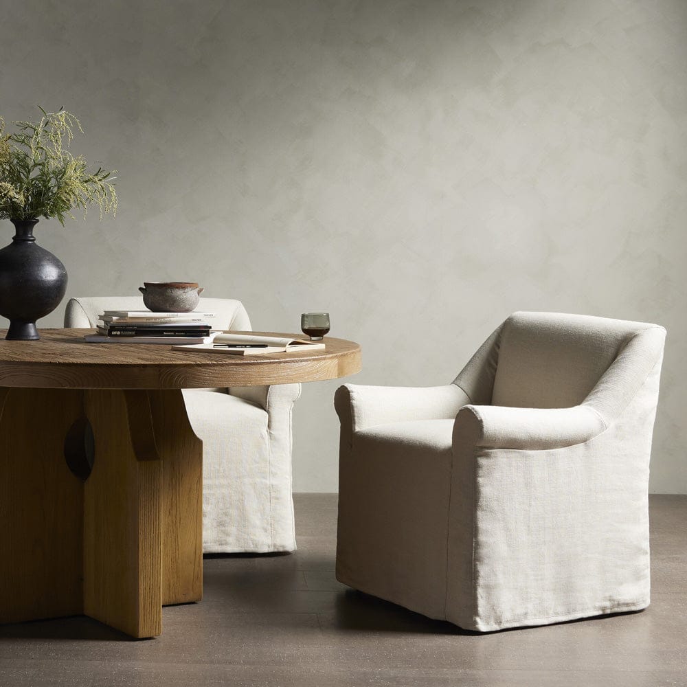Four Hands - Bridges Slipcover Dining Armchair - Brussels Natural - 232437-001 view 11