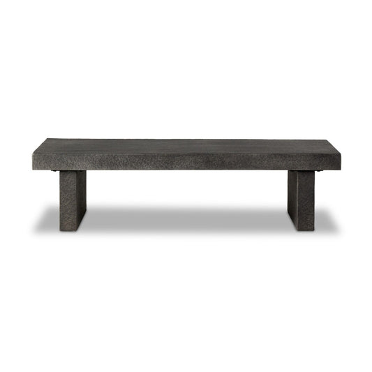 Four Hands - Chandler - Huesca Outdoor Coffee Table - Distressed Graphite Concrete - 241080-001 veiw 2