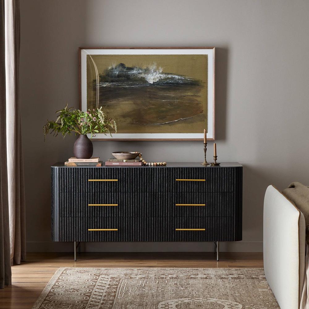 Four Hands - Collins - Fletcher 6 Drawer Dresser - Distressed Black - 108725-003 veiw 11