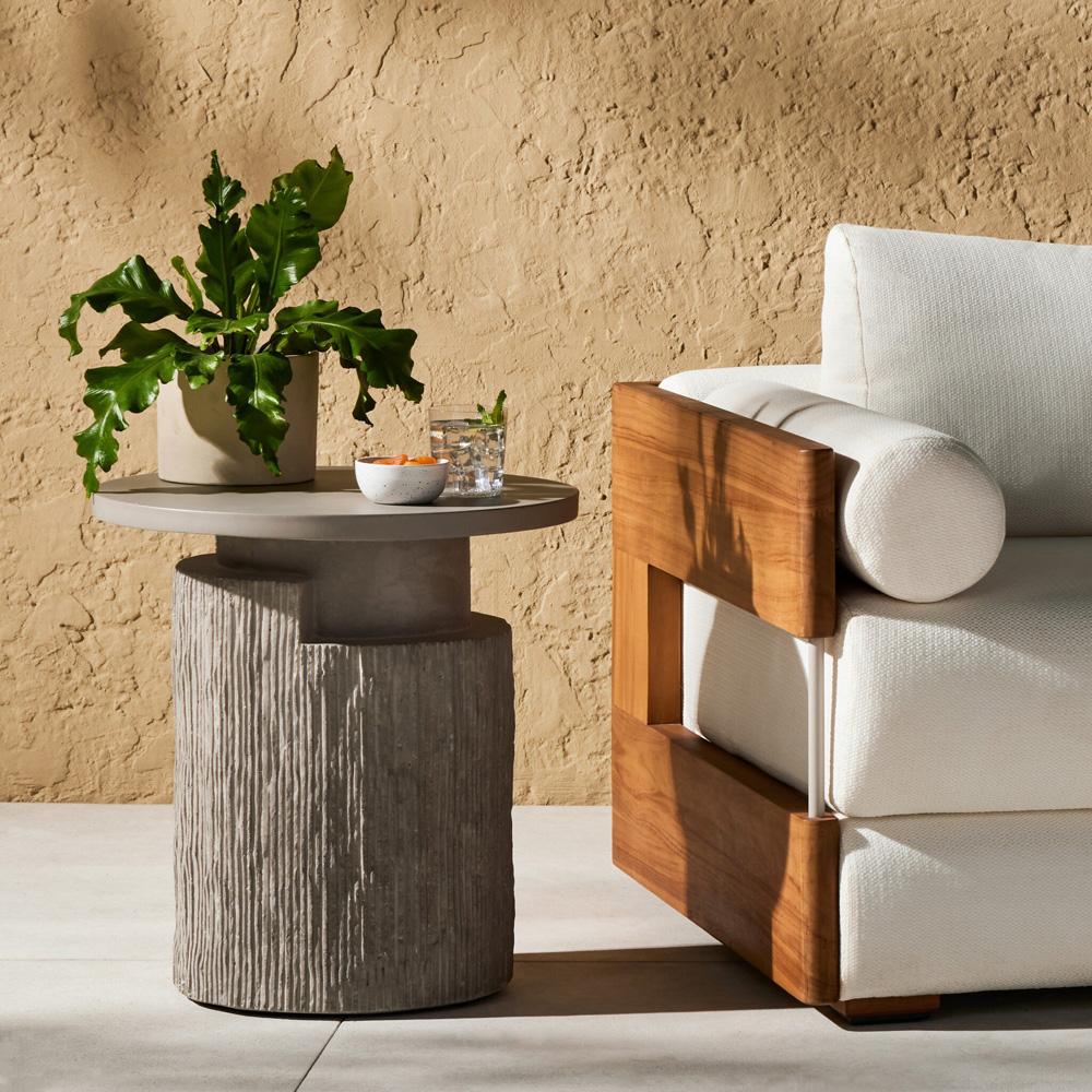 Four Hands - Constantine - Huron Outdoor End Table - Flint Concrete - 231884-001 veiw 11