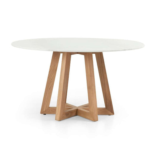 Four Hands - Creston Dining Table 55in - White Marble - 223349-001 veiw 2