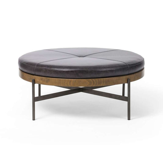 Four Hands - Edwyn Large Ottoman - Sonoma Black - 224315-002 veiw 2