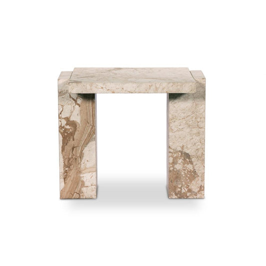 Four Hands - Element - Romano End Table - Desert Taupe Marble - 237779-001 veiw 2