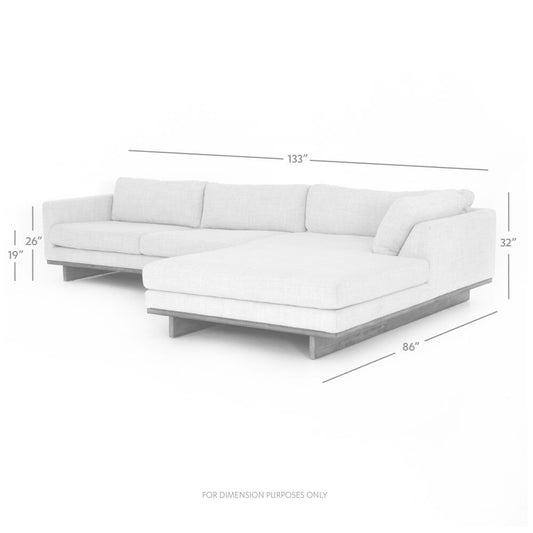 Four Hands - Everly 2 Pc Sectional-Raf Chaise-86in - CKEN-296A6-663P-S4 veiw 2