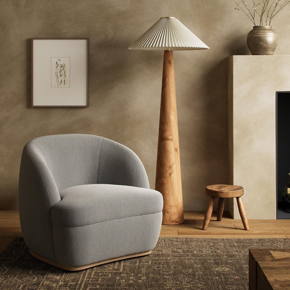 Four Hands - Farrow - Sandie Swivel Chair - Gibson Silver - 225762-005 veiw 4