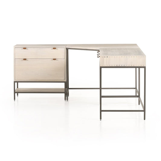 Four Hands - Fulton - Trey Filing Cabinet Desk System - Dove Poplar - 107322-003 veiw 2