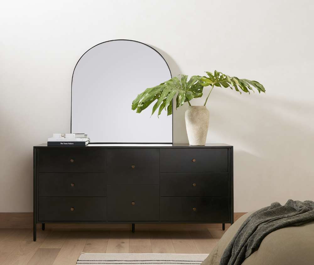Four Hands - Georgina Wide Mirror - Iron Matte Black - 229092-002 veiw 5