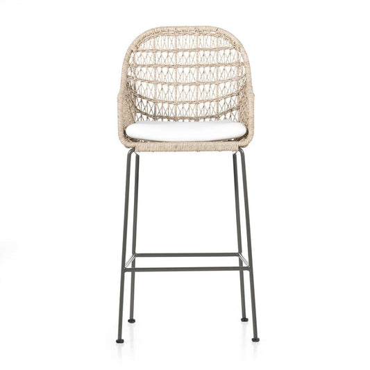 Four Hands - Grass Roots - Bandera Outdoor Bar Stool - Stinson White - 230095-001 veiw 2