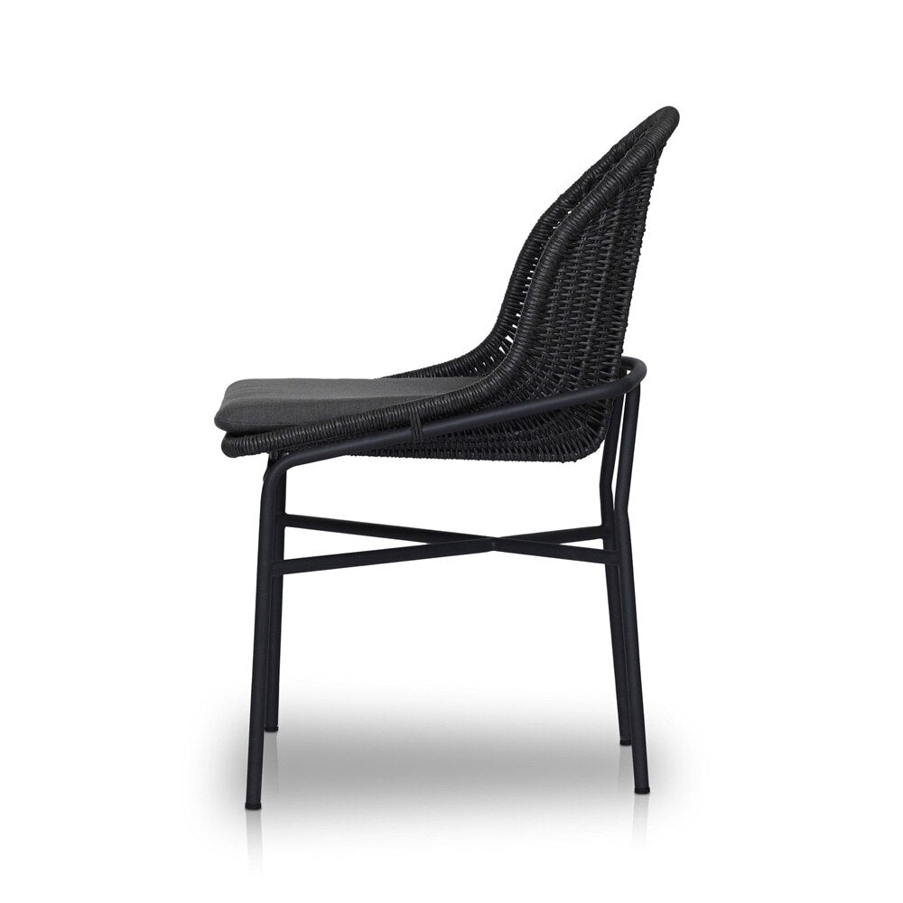 Four Hands - Grass Roots - Jericho Outdoor Dining Chair - Arashi Graphite - 224713-003 veiw 3