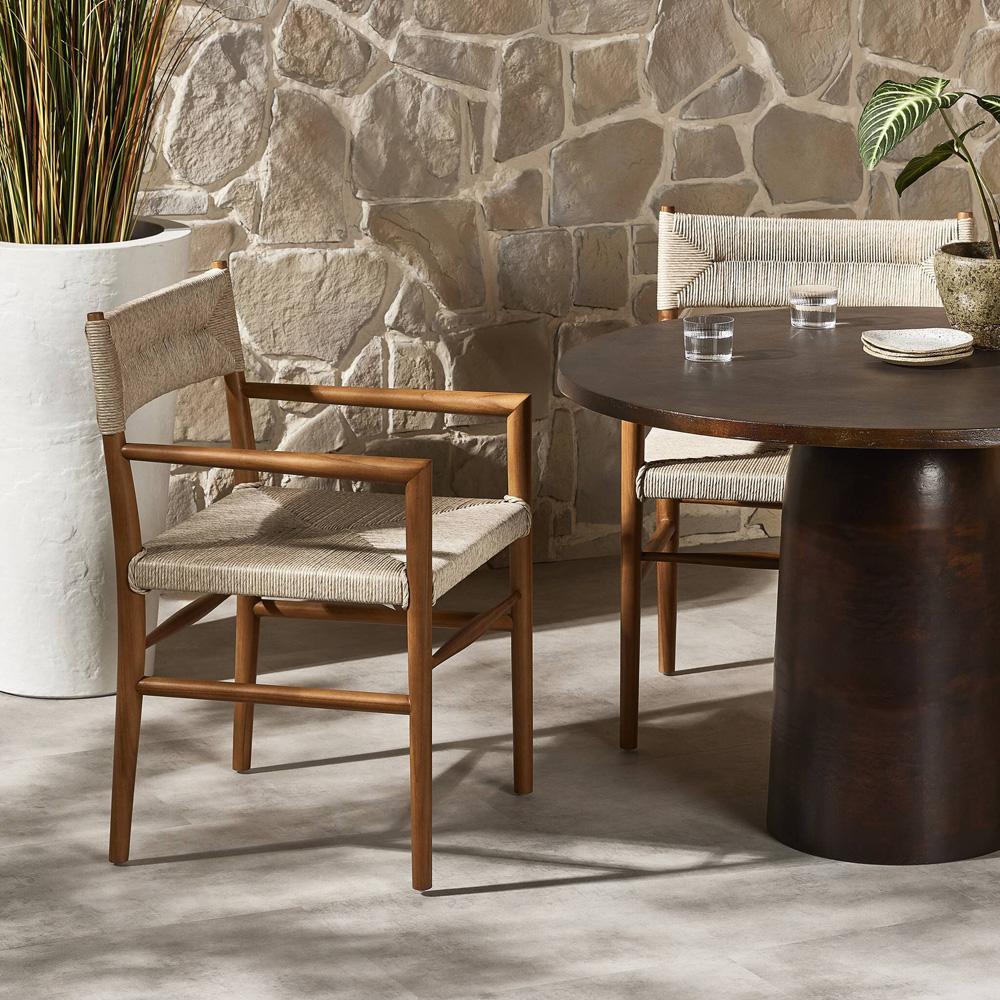 Four Hands - Grass Roots - Lomas Outdoor Dining Armchair-Natural - 237629-001 veiw 11