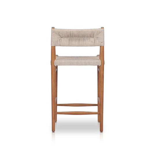 Four Hands - Grass Roots - Lomas Outdoor Stool-Natural Teak-Counter - 237996-002 veiw 2