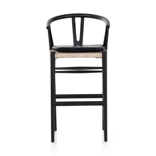 Four Hands - Grass Roots - Muestra Bar + Counter Stool - Pebble Black - 228279-006_CLOSEOUT view 2