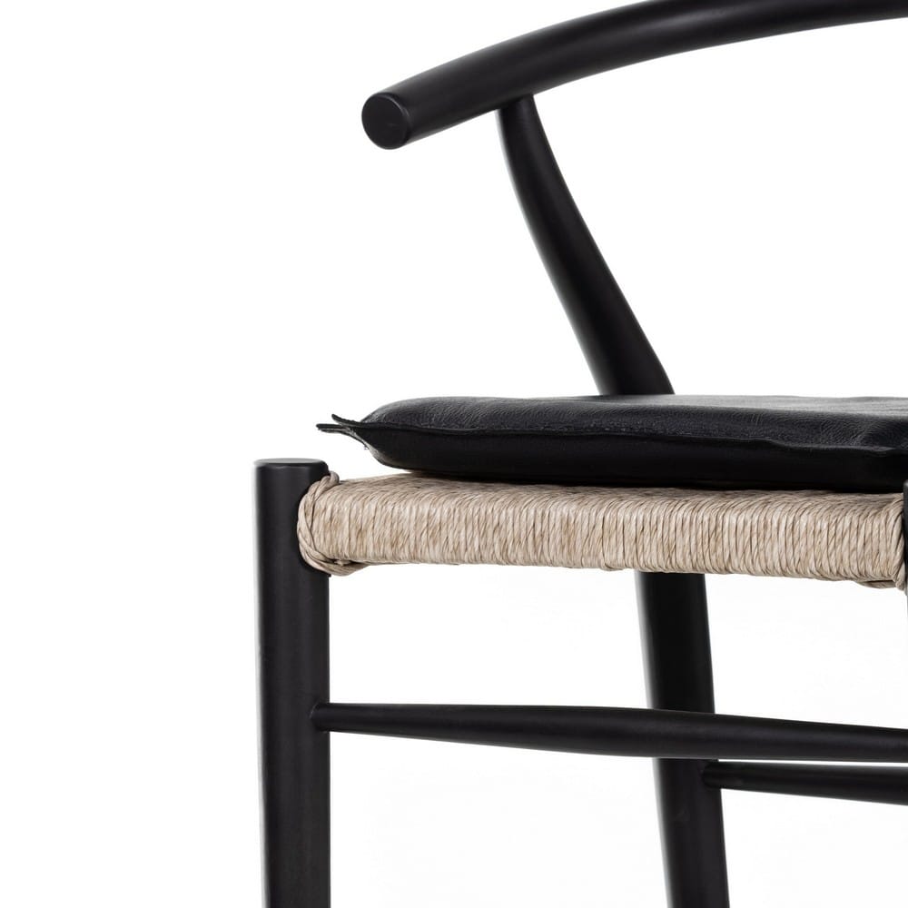 Four Hands - Grass Roots - Muestra Bar + Counter Stool - Pebble Black - 228279-006_CLOSEOUT view 9
