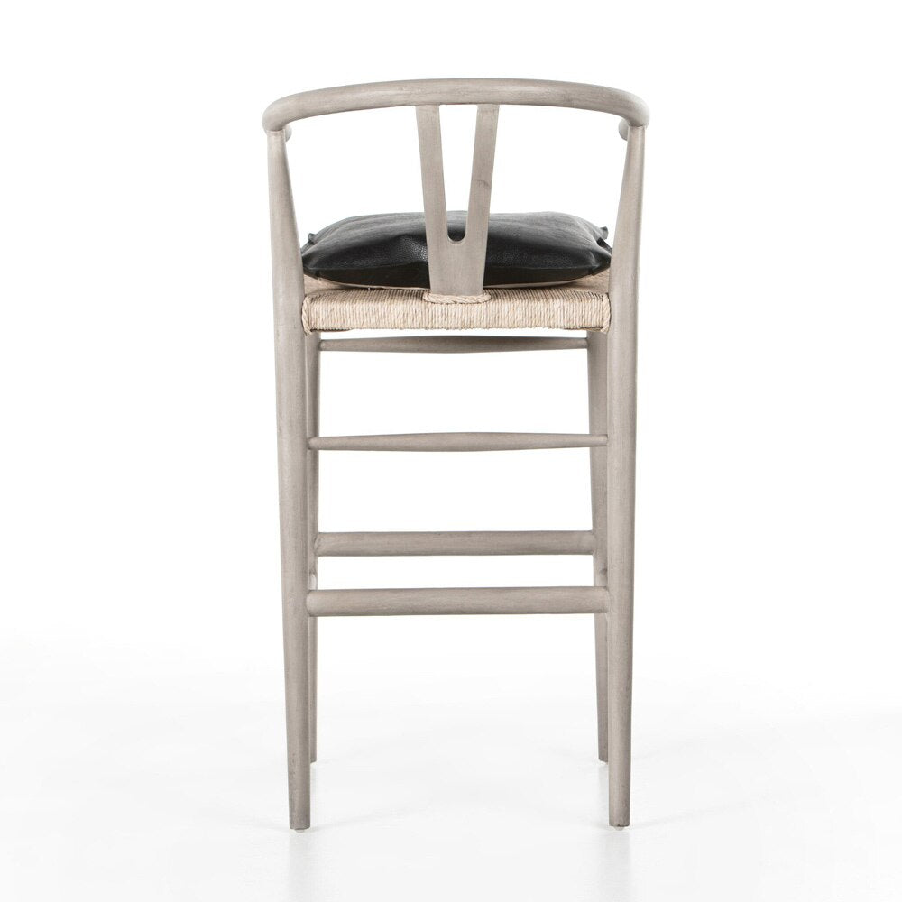 Four Hands - Grass Roots - Muestra Bar Stool - Pebble Black - 228279-012 veiw 4