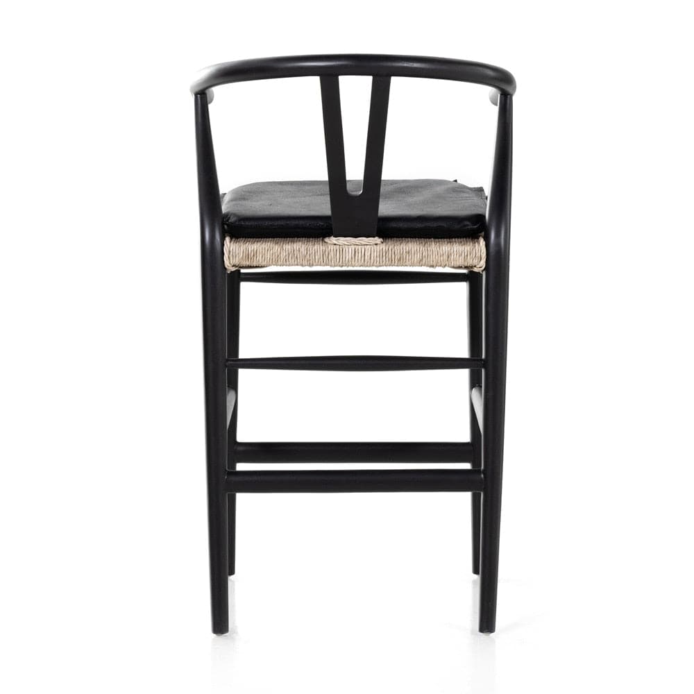 Four Hands - Grass Roots - Muestra Counter Stool - Pebble Black - 228279-003 veiw 4