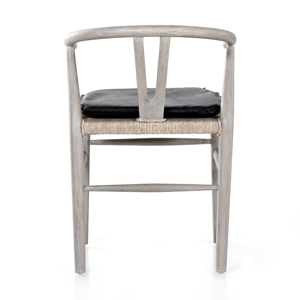 Four Hands - Grass Roots - Muestra Dining Chair W/ Cushion - Pebble Black - 228276-012 veiw 4