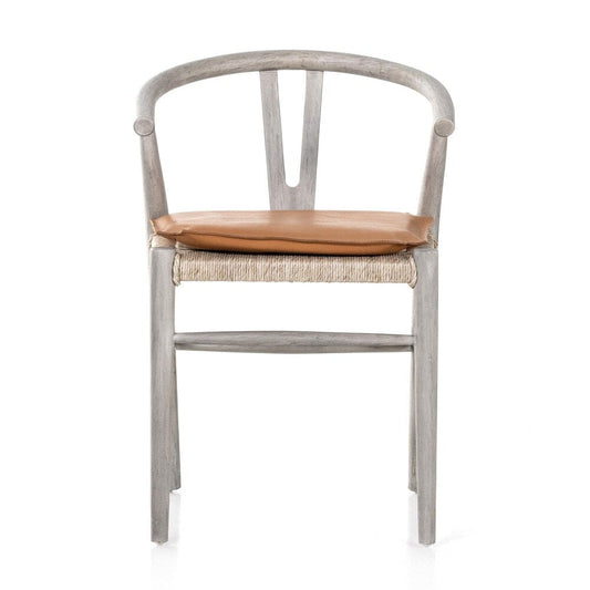 Four Hands - Grass Roots - Muestra Dining Chair W/ Cushion - Whiskey Saddle - 228276-011 veiw 2