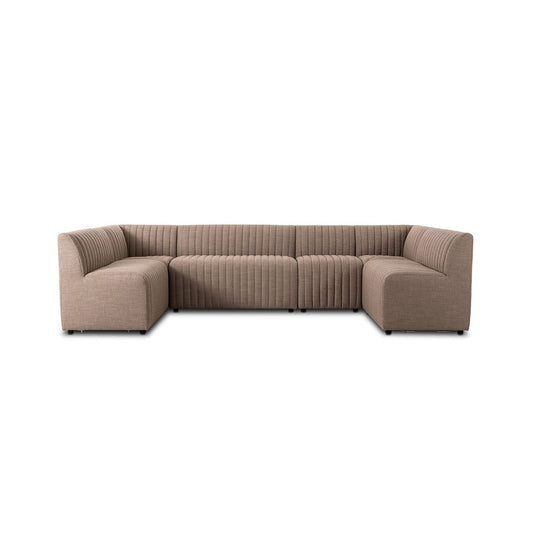 Four Hands - Grayson - Augustine Dining Banquette, U Shape - Crypton Nomad Taupe - 231705-004_CLOSEOUT view 2