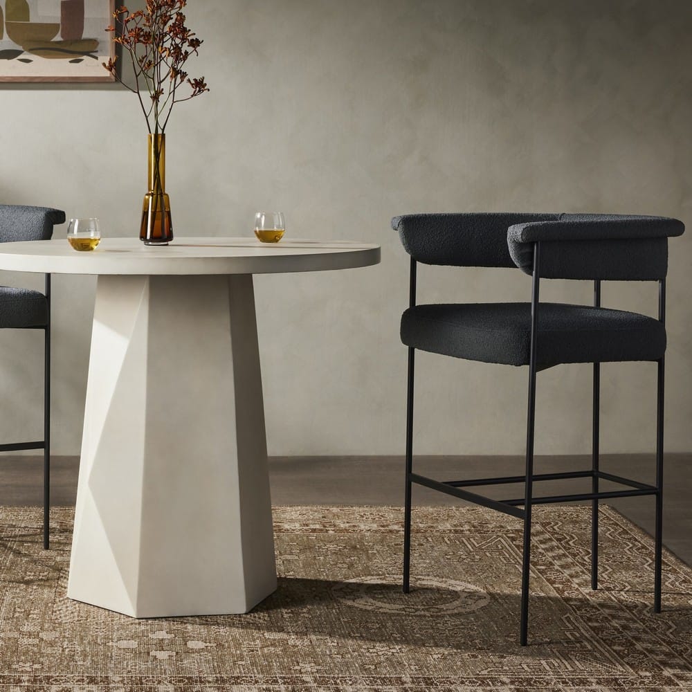 Four Hands - Grayson - Carrie Bar + Counter Stool - FIQA Boucle Slate - 108498-007_CLOSEOUT view 9