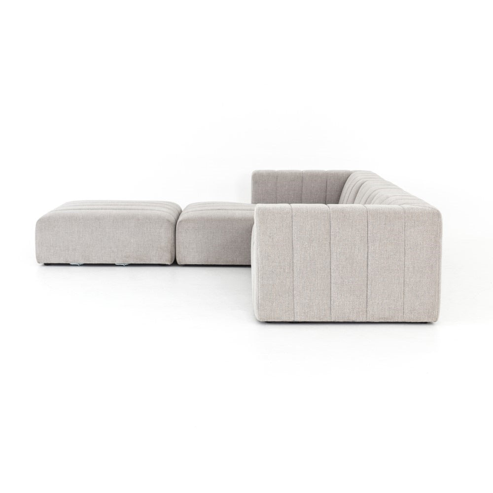Four Hands - Langham Channelled 3 Piece Laf Sect with Ottoman - CGRY-001-320-S1 veiw 7