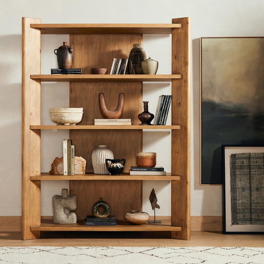 Four Hands - Haiden - Edmund Bookcase - Smoked Pine - 229672-001 veiw 4