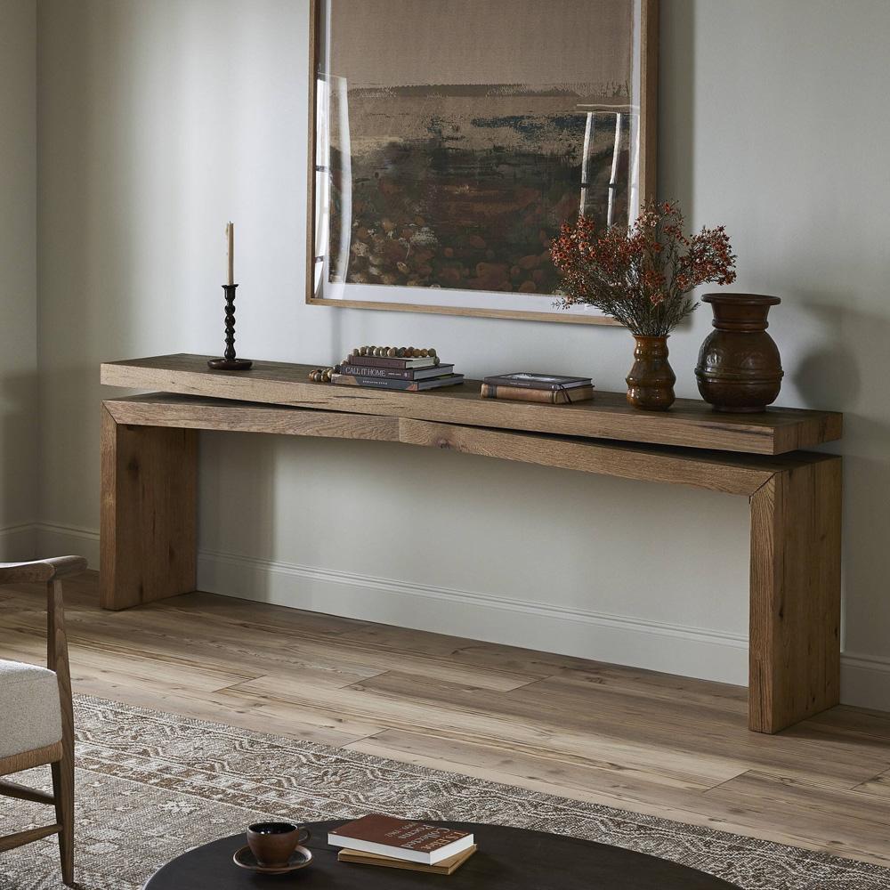 Four Hands - Haiden - Matthes Console Table - 94in - Worn Oak Veneer - 243556-004 veiw 8
