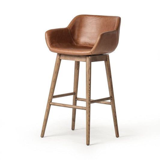 Four Hands - Hannah Swivel Bar Stool - Sonoma Chestnut - 237909-007 view 2