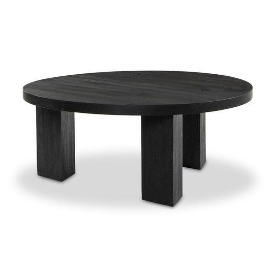 Four Hands - Harmon - Mesa Round Coffee Table - Ebony Parawood - 108601-004 veiw 2